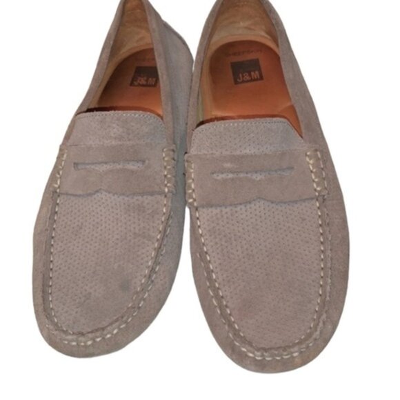 NWOB JOHNSTON & MURPHY SHEEPSKIN DRIVING MOC Size 9 Tan Suede PENNY LOAFER main image 8